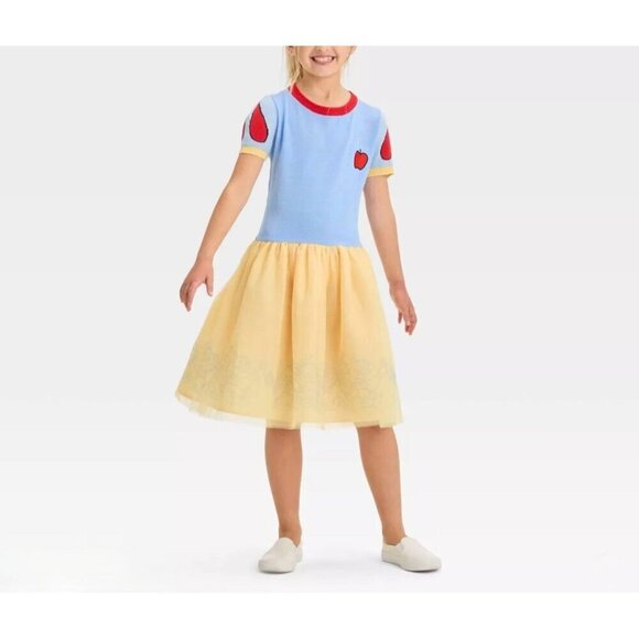 Target Girls' Snow White Seven Dwarfs Cosplay Dress Light Blue Yellow Size XL - Picture 1 of 12